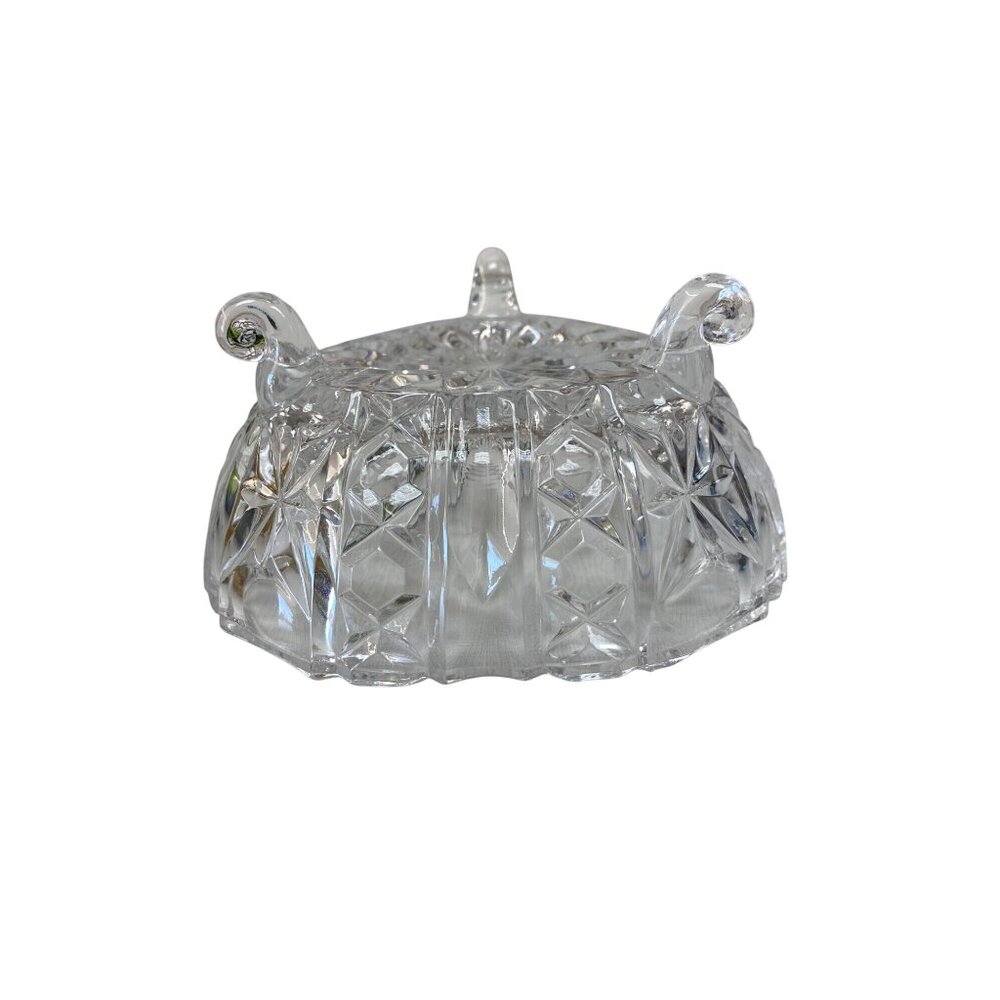 Vintage Crystal Footed Bowl Decorative Candy Bowl - Picture 9 of 9